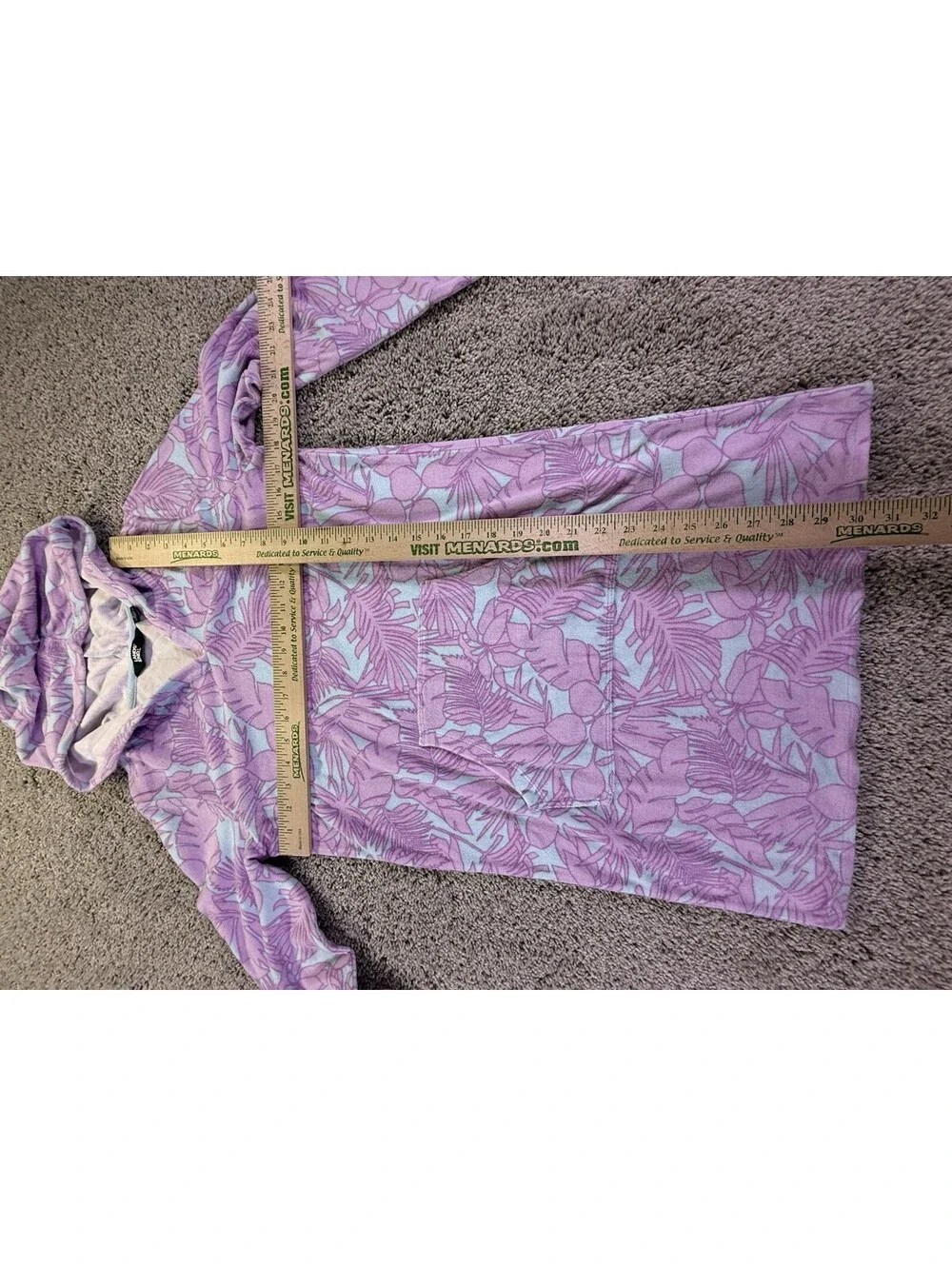 NWOT Lands’ End Girls Cover Up Swimwear Size XL 14-16 Purple Floral Hooded